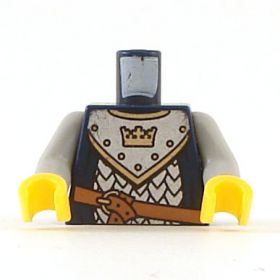 LEGO Torso, Scale Mail with Crown Emblem, Light Bluish Gray Arms