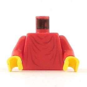 LEGO Torso, Plain Red with Fabric Folds