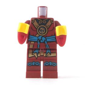LEGO Dark Red Female Outfit with Blue Belt and Wizard Sleeves