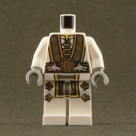 LEGO White Robe, Gray and Gold Trim, Loincloth