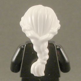 LEGO Hair, Female French Braid, White