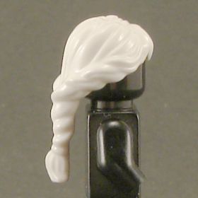 LEGO Hair, Female French Braid, White