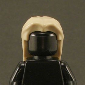 LEGO Hair, Male, Long and Straight with Center Part, Tan