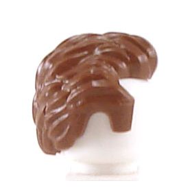 LEGO Hair, Swept Back with Slight Widow's Peak and Sideburns, Reddish Brown