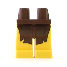 LEGO Legs, Bare with Dark Brown Loincloth