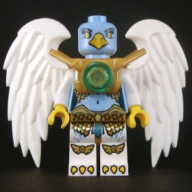 LEGO Aarakocra - White and Blue, Female, Gold Armor