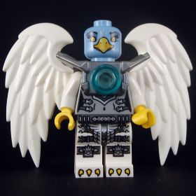 LEGO Aarakocra - White and Blue, Female, Silver Armor