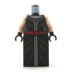 LEGO Black Dress with Red Belt, Bare Arms