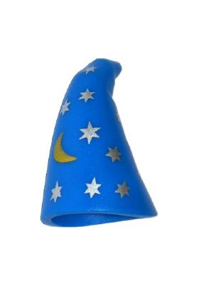 LEGO Wizard/Witch Hat, Tall and Thin, Blue with Stars