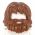 LEGO Hair with Beard and Mouth Hole, Reddish Brown