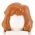 LEGO Hair, Side Part, Mid-Length, Dark Orange