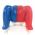 LEGO Hair, Female with Pigtails, Red and Blue