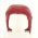 LEGO Hair, Male, Long and Straight with Center Part, Dark Red