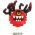 LEGO Beholder, Red with Black Eyestalks, Angry Eye