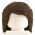 LEGO Hair, Female, Long with Small Curls, Dark Brown (Rubber)