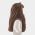 LEGO Hair, Female, Long and Braided in Front, Dark Brown (Rubber)
