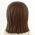 LEGO Hair, Female, Long and Straight with Bangs, Dark Brown (Rubber)