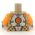 LEGO Torso, Silver Body Armor with Orange Straps