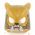 LEGO Head, Polar Bearkin, Gold Armored Headpiece/Mask