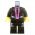 LEGO Black Outfit with Silver Highlights, Pink Shirt