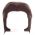 LEGO Hair, Male, Long and Straight with Center Part, Dark Brown
