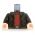 LEGO Torso, Black Leather Jacket over Red Shirt