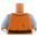 LEGO Torso, Dark Orange with Black Belt, Sand Blue Arms