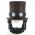 LEGO Beard, Black Chinstrap Beard with Dark Brown Top Hat, Goggles