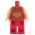 LEGO Red Outfit, Female with Gold Sequins