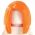 LEGO Hair, Female, Long and Straight, Parted on Side, Orange