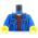LEGO Torso, Blue Jacket over Dark Red Shirt