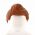 LEGO Hair, Female, Ponytail and Curled Bangs, Reddish Brown