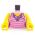 LEGO Torso, Female, Pink Stripes with Flower Pattern