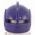 LEGO Helmet, Dark Gray with Purple Visor
