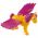 LEGO Pegasus, Golden Yellow and Magenta, Rounded Features