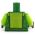 LEGO Torso, Green with Lime Green Arms, with Wolf/Fox Symbol