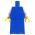 LEGO Plain Blue Dress with Flower Pattern on Bottom, White Sleeves