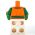 LEGO Green and Orange Shirt with Flared Sleeves, White Pants