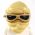 LEGO Tan Hood/Mask with Black Goggles