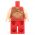 LEGO Red Outfit, Female, Gold Sequins and Bare Arms