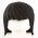LEGO Hair, Female, Long and Straight with Bangs, Black (Rubber)