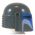LEGO Dark Gray Helmet with Blue Highlights on Front