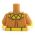 LEGO Torso, Bare Chest with Yellow Collar and Large Yellow Belt, Medium Flesh