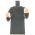 LEGO Robe/Dress with Female Curved Minifigure Torso and Flared Sleeves, Dark Bluish Gray