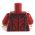 LEGO Torso, Dark Red with Gold Badge