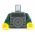 LEGO Torso, Dark Bluish Gray Armor with Disc Design, Dark Green Arms