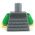 LEGO Torso, Dark Bluish Gray Armor with Disc Design, Green Arms