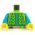 LEGO Torso, Dark Turquoise Shirt with Leaf Vest, Belt