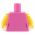 LEGO Torso, Female, Dark Pink Shirt With Buttons, Bare Arms