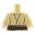 LEGO Torso, Tan Layered Shirt with Belt, Pouches on Back
